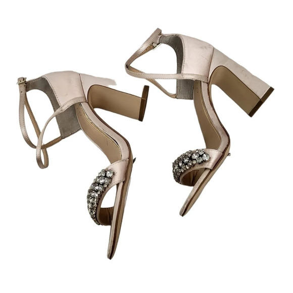 Jewel Badgley Mischka Penny Crystal Embellished Block Heel - Picture 2 of 6